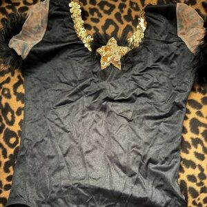NWOT Bodysuit Leotard with Gold Sequin Detail🌟🌟🌟